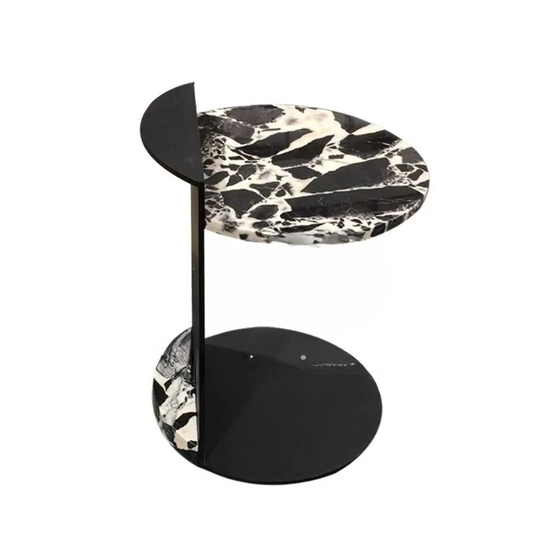 

Nordic marble edge table creative small round table light luxury sofa small coffee table
