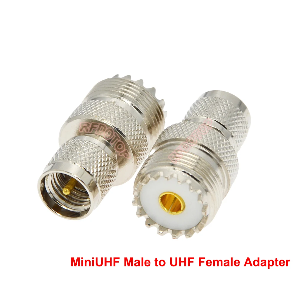 50PCS Mini-UHF Male Plug to SL16 UHF SO-239 PL-259 Female Connector for Radio Antenna UHF PL259-K to Mini UHF-J RF Coax Adapter