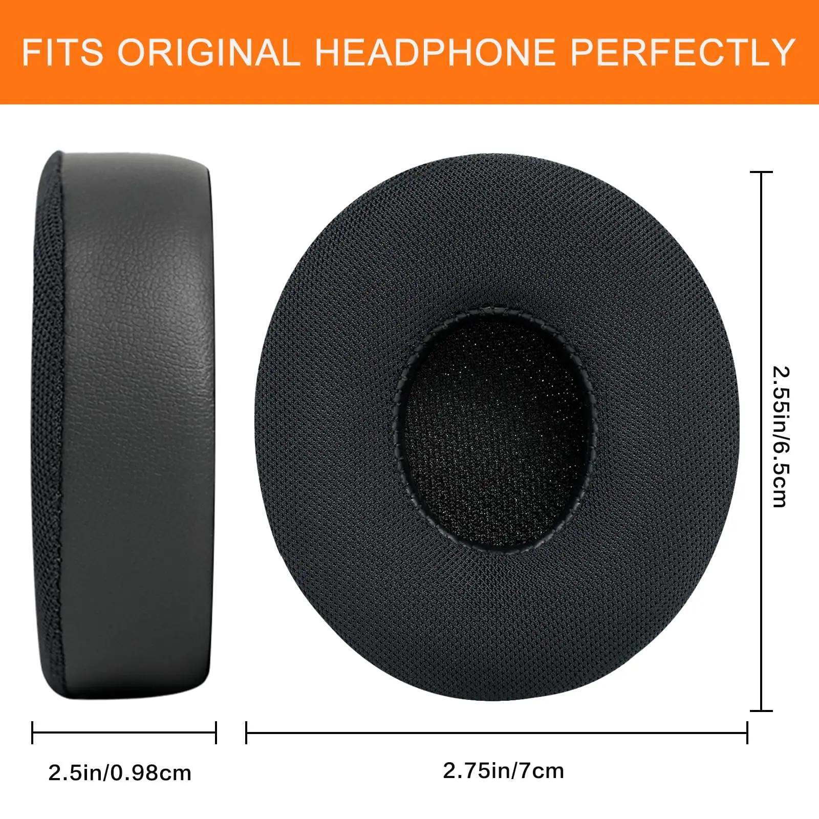 Cooling Gel Replacement Ear Pads Cushions for Beats Solo 2 & Solo 3 Wireless On-Ear Headphones, Ear Cups Cover Repair Parts