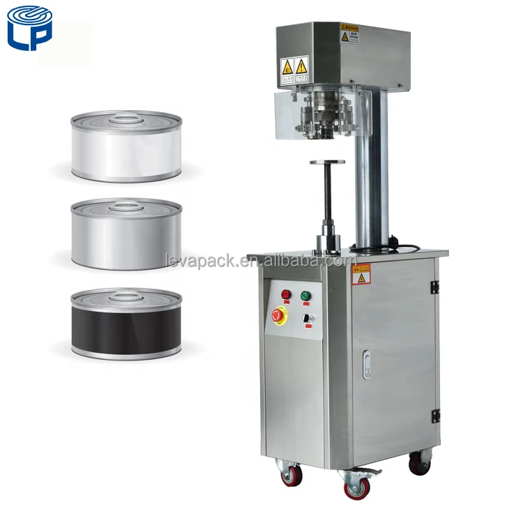Semi-Automatic Adjustable Diameter Can Sealing Machine 23 Cans/Minute Case Packaging Easy Operation