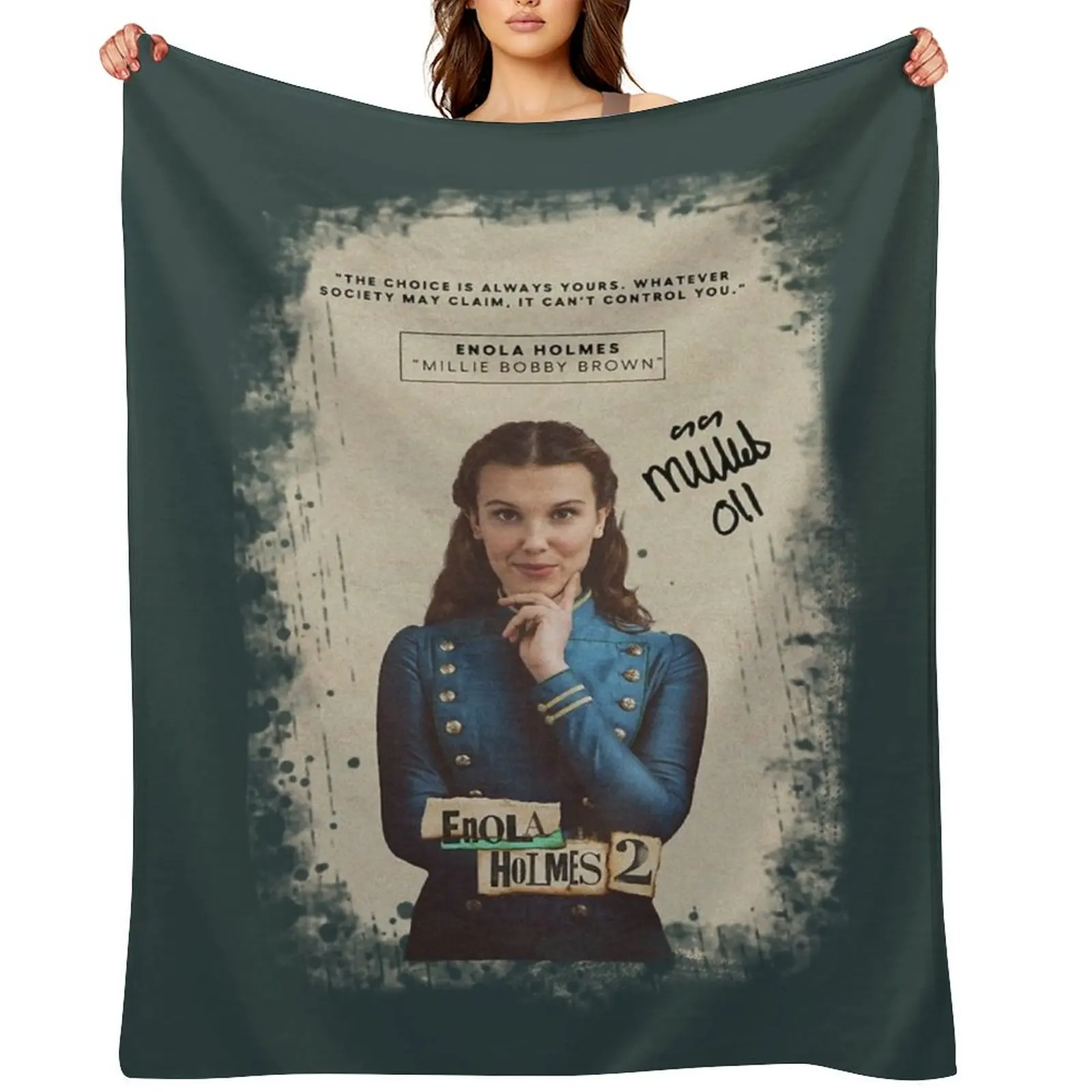 

Enola holmes Throw Blanket Soft Big Picnic Decorative Sofas Soft Blankets