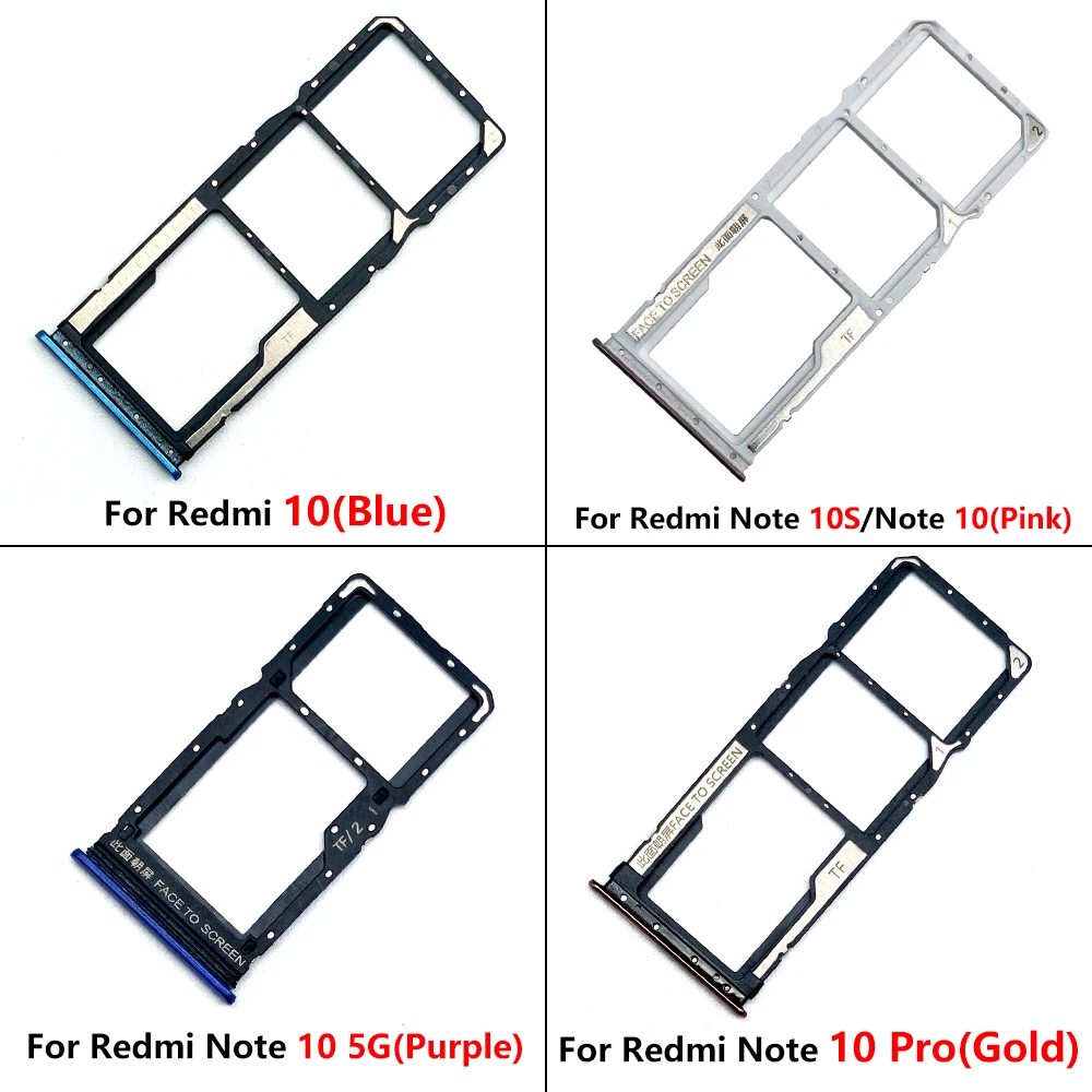 NEW Replacement For Xiaomi Redmi 10 10C Note 10S 10 5G 10 Pro SIM Card Chip drawer Slot SD Card Tray Holder Adapter + Pin