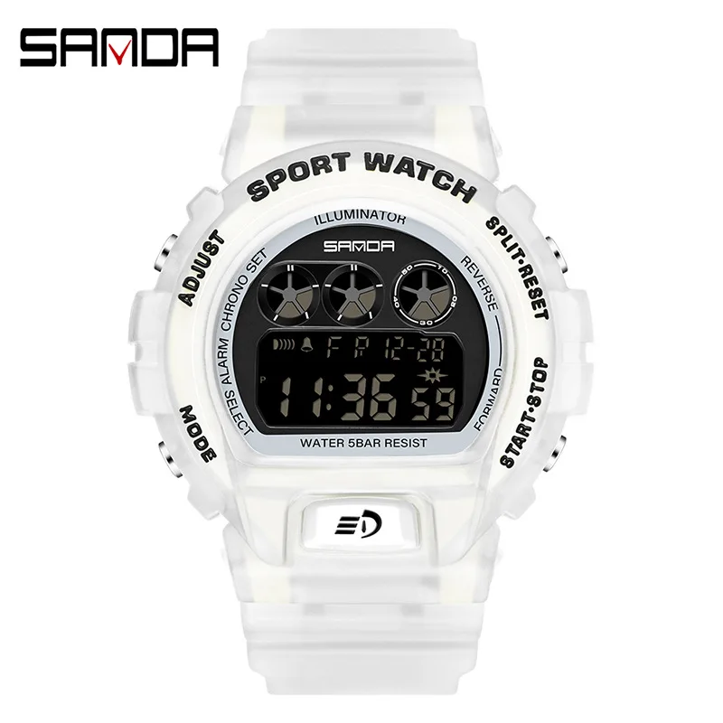 

2022 Sanda Men Water Proof Watches Luxury Brand Analog Digital Led Watches Women Electronic Clock Luminous Sports Wrist Watch