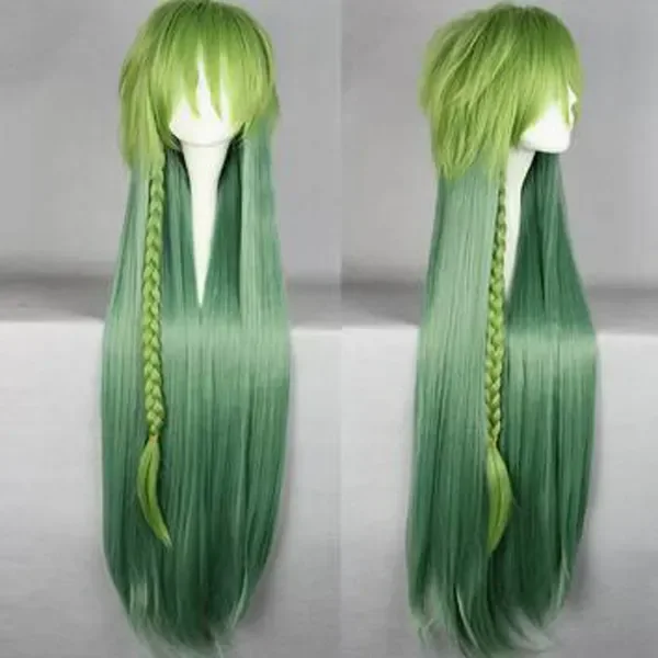 100cm New popular anime Japanese Harajuku super cute straight blue long straight Cosplay wig