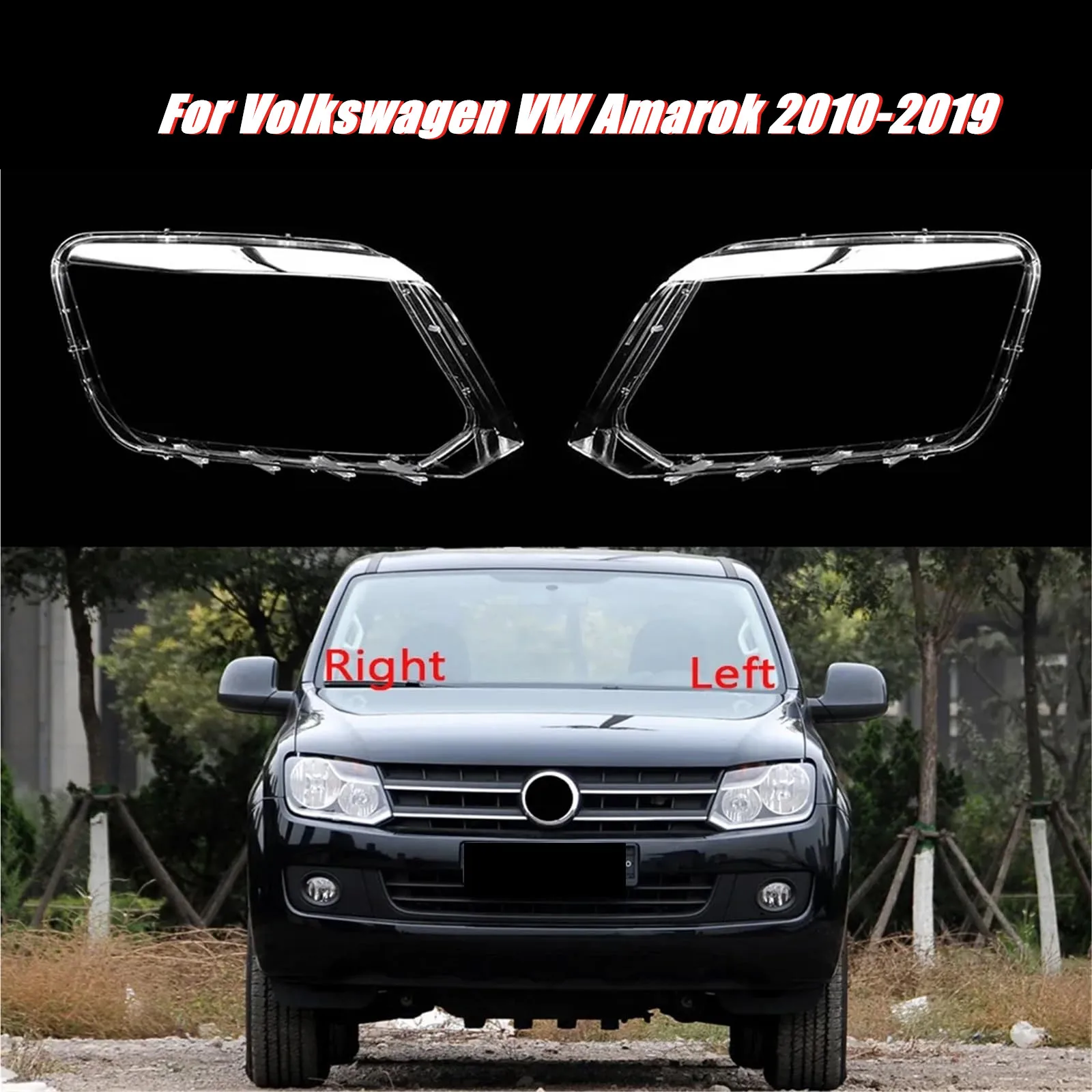 

FrontFor VW Amarok 2010-2019 Headlights Lens Cover Headlamp Cover Shell Car Lampshdade Headlamp Lamp Clear Shell