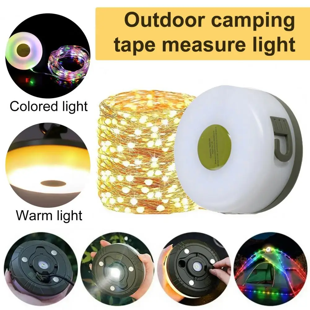 Retractable Outdoor Camping Light Waterproof Fairy Light Adjustable Stowable LED Lamp Garden Patio Yard Tent Decor Lantern 캠핑랜턴