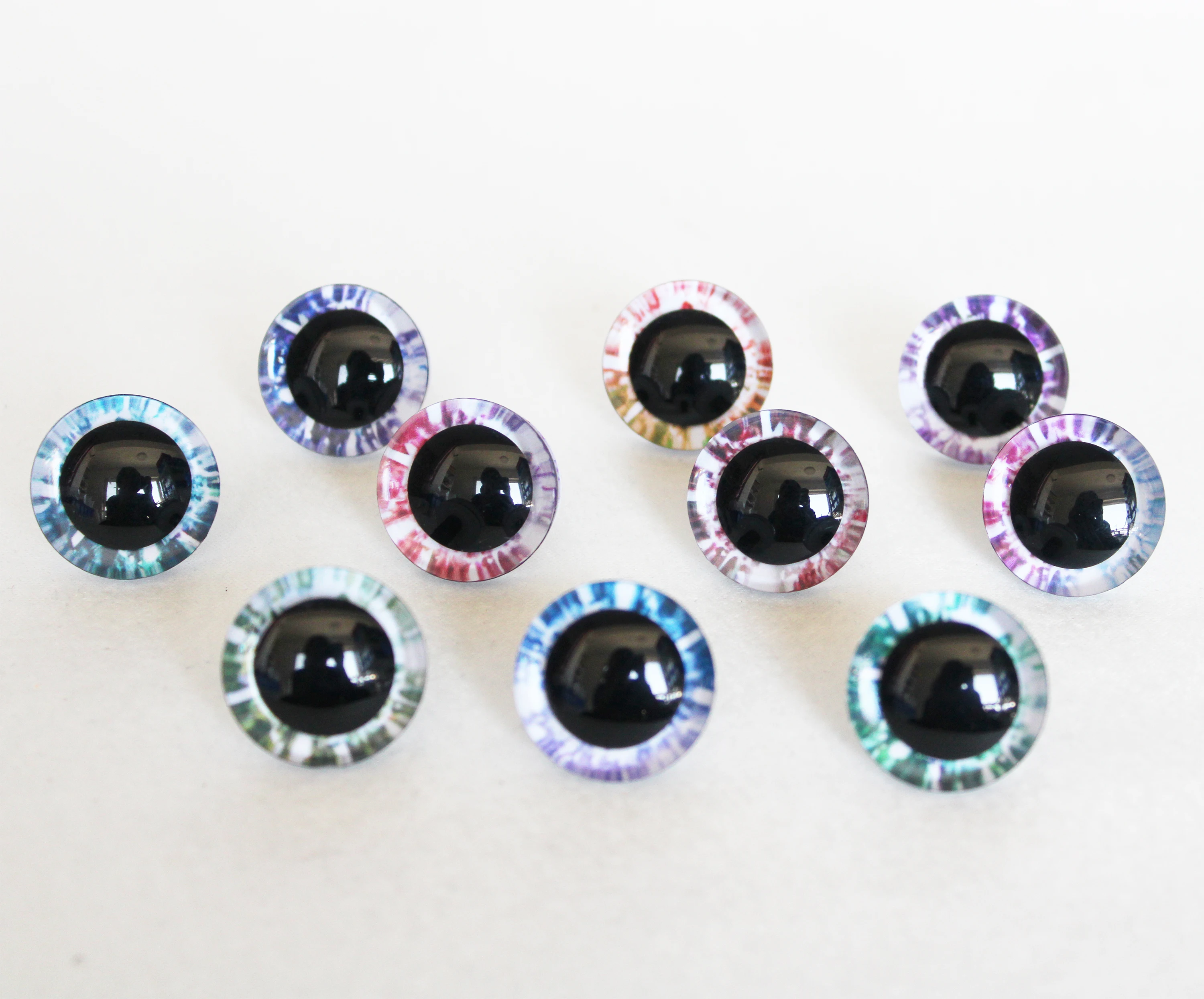 20pcs  9MM 12MM TO 35MM New 3D PUPIL toy safety eyes  with  back washer for  diy plush doll FINDINGS--MT5