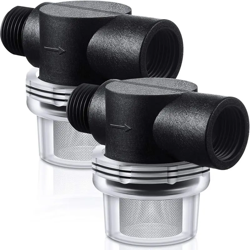 

Фильтр-сетка для водяного насоса ABUH, сменный фильтр для автодомов 1/2 дюйма с креплением Twist-On и сеткой из нержавеющей стали 50 меш (2 шт.)