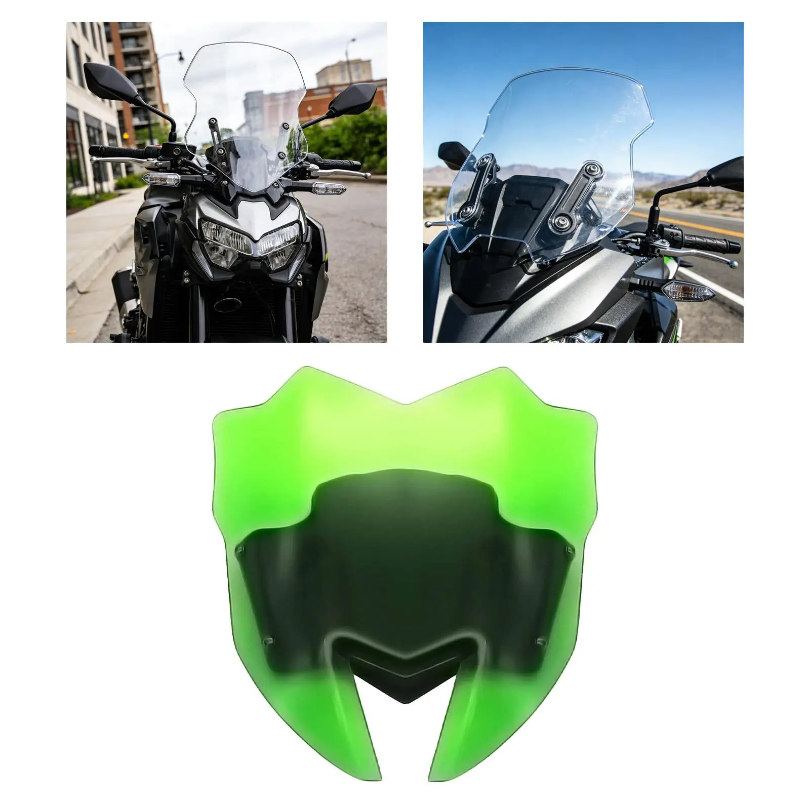 

Motorcycle Windshield Modification PC Windscreen Replacement Durable Accessory for Z900 Sport 2017 2019