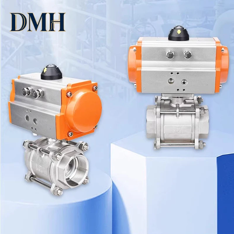 

Dmh .1PC Новый трехсоставной пневматический шаровой кран DN8 DN10 DN15 DN20 DN25 DN32 DN40 с высокой платформой и двухсторонним цилиндром