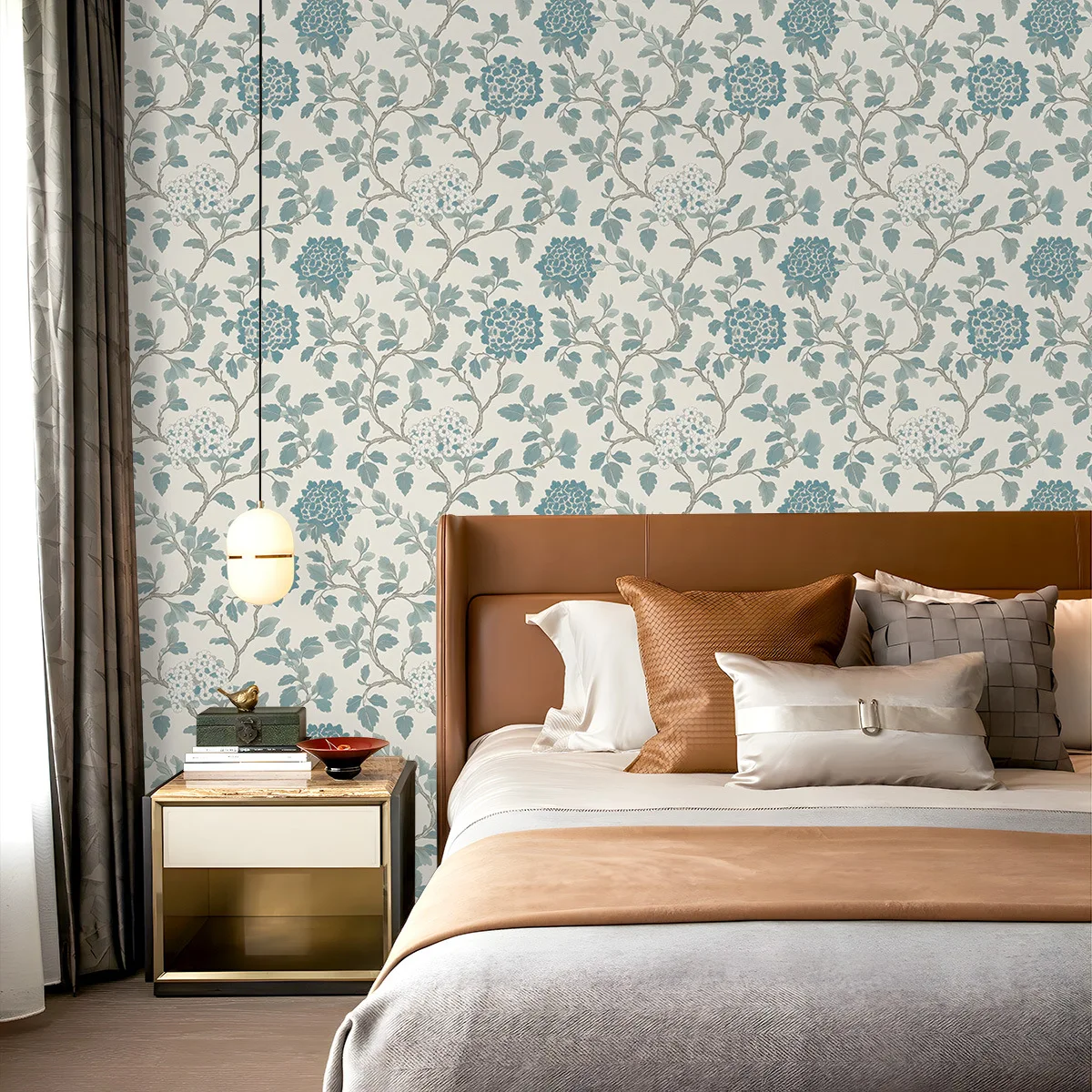 Vintage Peony Peel and Stick Wallpaper Self Adhesive Wall Mural Removable Vinyl Contact Paper for Bedroom Home