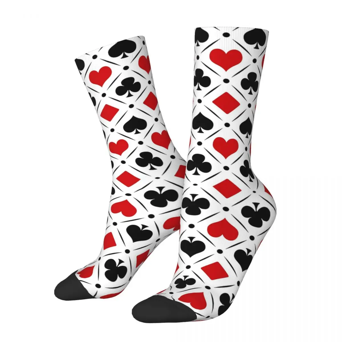 Playing Card Suits Symbols Socks Harajuku Sweat Absorbing Stockings All Season Long Socks Accessories Unisex Birthday Present