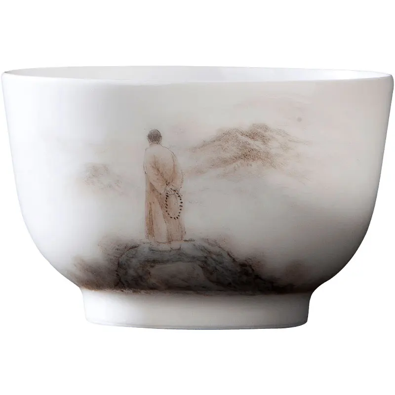 |Shengda ceramic Kung Fu tea cup hand painted pastel 