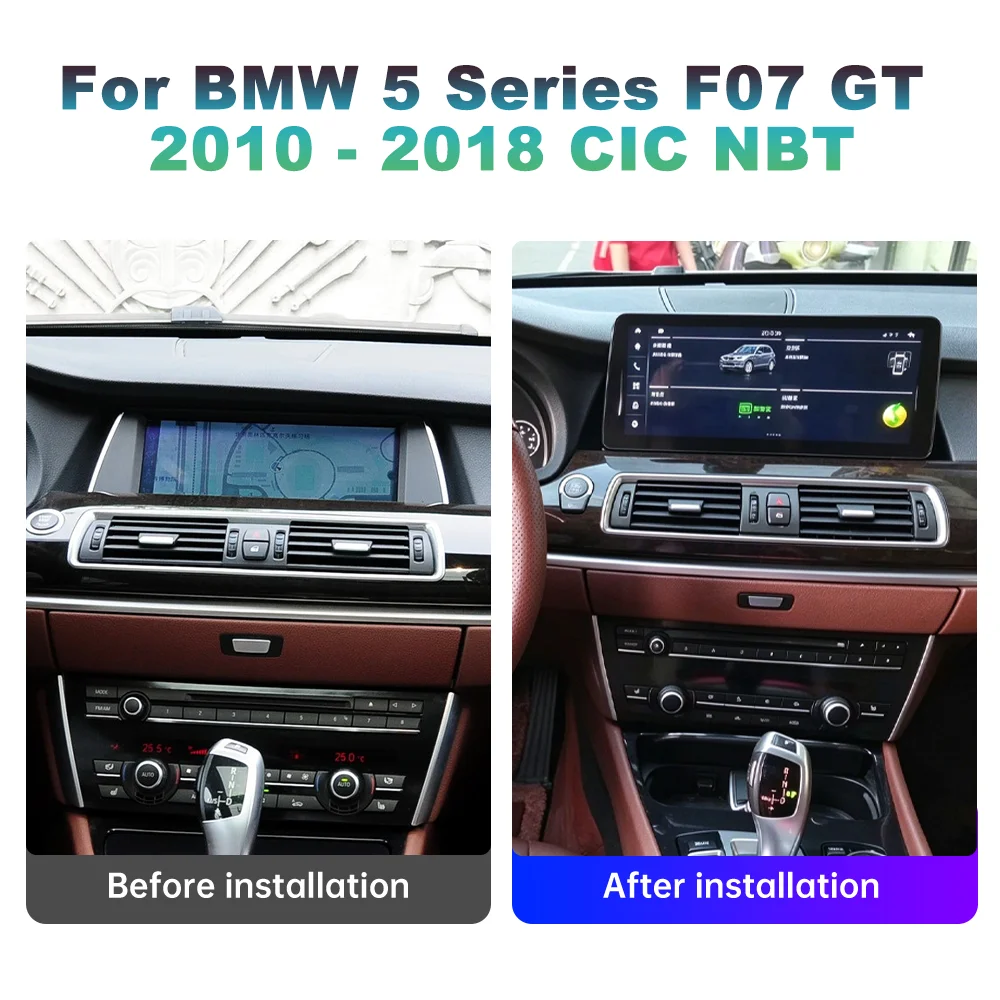 Android 16 for BMW 5 Series F07 GT 2010 - 2018 CIC NBT System GPS Navi WiFi BT 4G Car Radio Multimedia Player Wireless Carplay