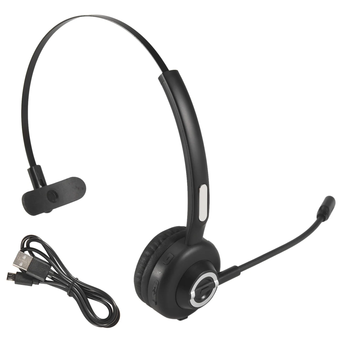 سماعات بلوتوث T35C مع ميكروفون، سماعة رأس لاسلكية على الأذن، سماعة رأس للكمبيوتر الشخصي المانعة للضوضاء للهواتف المحمولة والكمبيوتر اللوحي