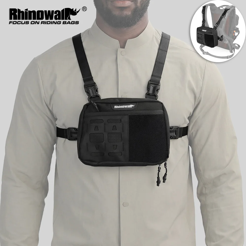 Rhinowalk Motorcycle Chest Bag Tactical Crossbody Bag Cycling Luggage Storage 1.5L