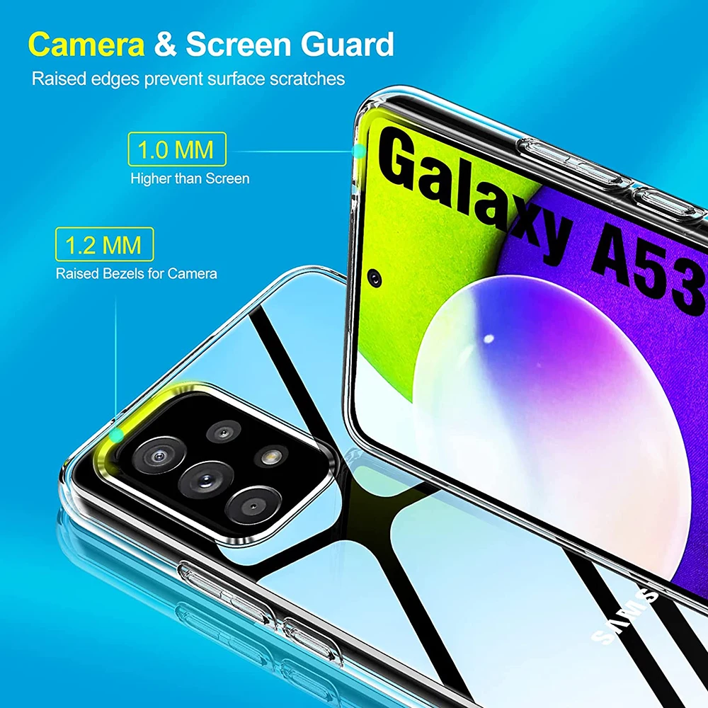 Silikonhülle für Samsung Galaxy A73 A53 A33 A23 A13 A72 A52 A32 A22 A71 A51 A31 A21S A70 A50 Ultradünne, klare, weiche Hülle – Detail 4
