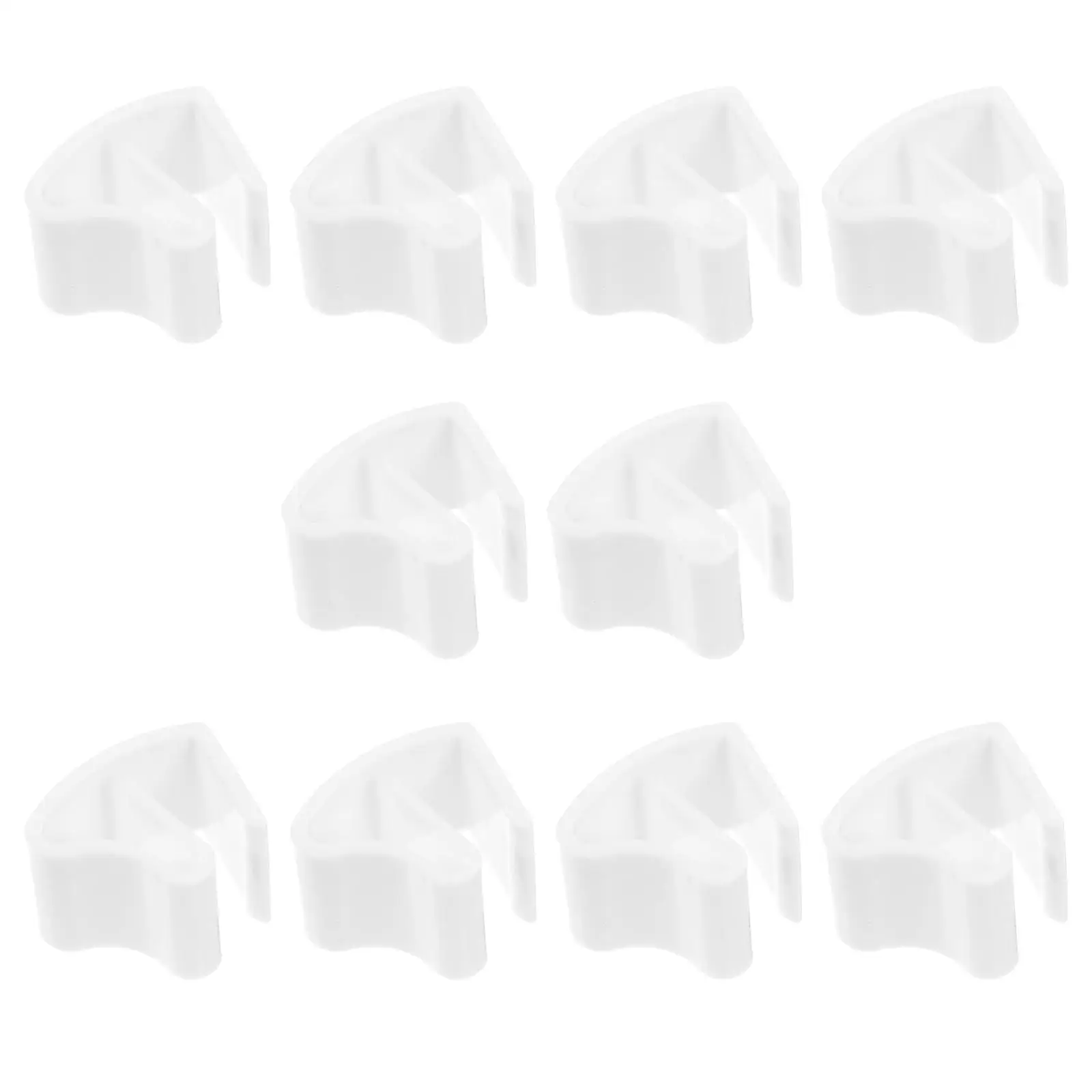 

10 Pcs Durable Metal Curtain Rod Hooks Pegs Clips White Drapes Holdbacks Window Hardware Brackets Easy Installation Pleated