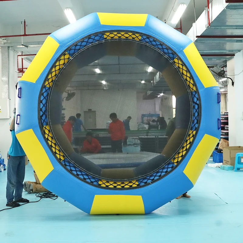Non Slip Jumping Surface Wassertrampolin Aufblasbar Inflatable Jumping Platform Water Trampoline with Safety Net