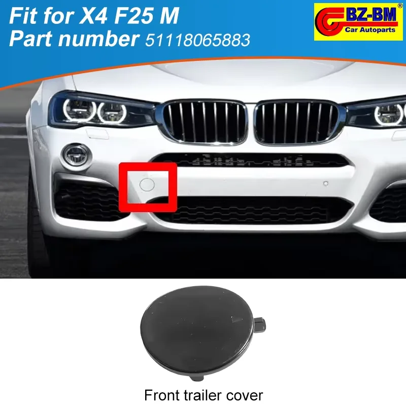 Cap Towing Eye Cover Car Exterior Accessories 51118065883 for BMW X4 F25 M Durable High Qulity Practical