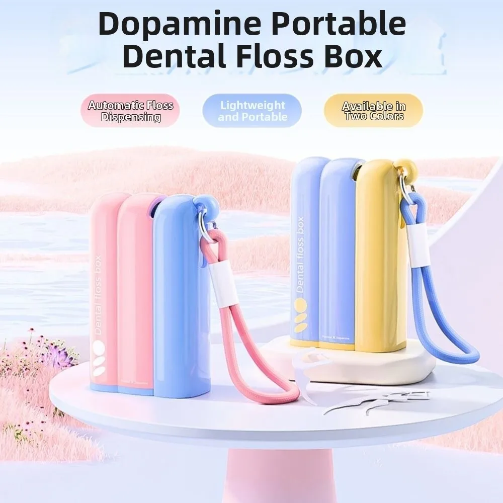 

Автоматический диспенсер для зубной нити Creativity: портативный мини-футляр для зубных палочек, пылезащитный, многоразовый органайзер для зубных нитей