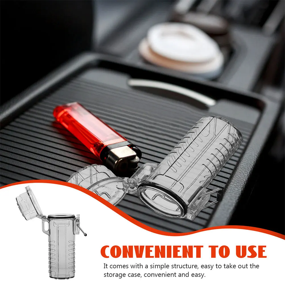 Manchon de briquet étanche, 2 pièces, étui de protection Transparent, pochette de rangement Durable, accessoires de survie en plein air pour briquet
