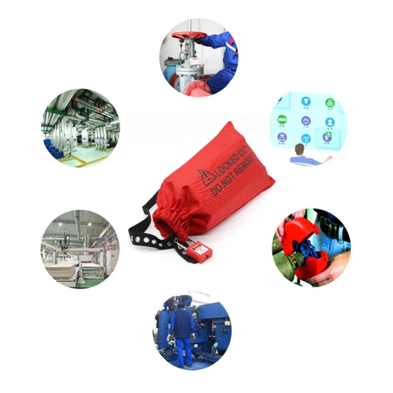 Sicherheits-Verriegelungsbeutel, verschleißfeste rote Warnschilder für den Fahrzeug-Controller-Taste