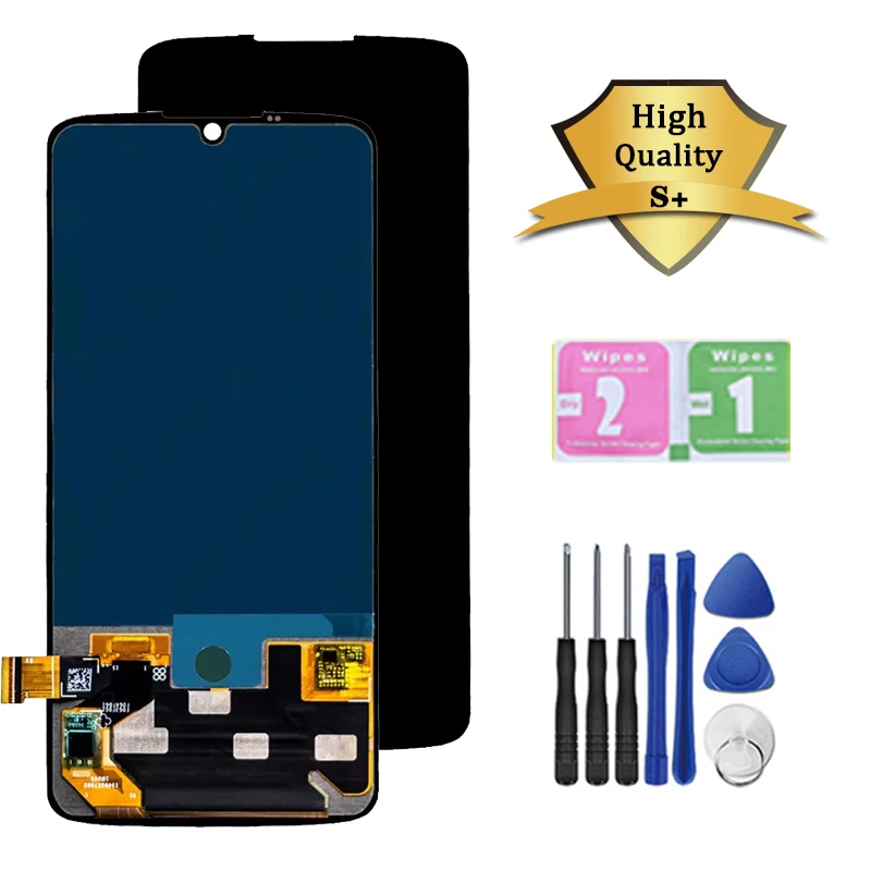 Super AMOLED untuk Motorola Moto Z4 XT1980 layar sentuh LCD rakitan Digitizer untuk Moto Z4 XT1980-3 tampilan XT1980-4