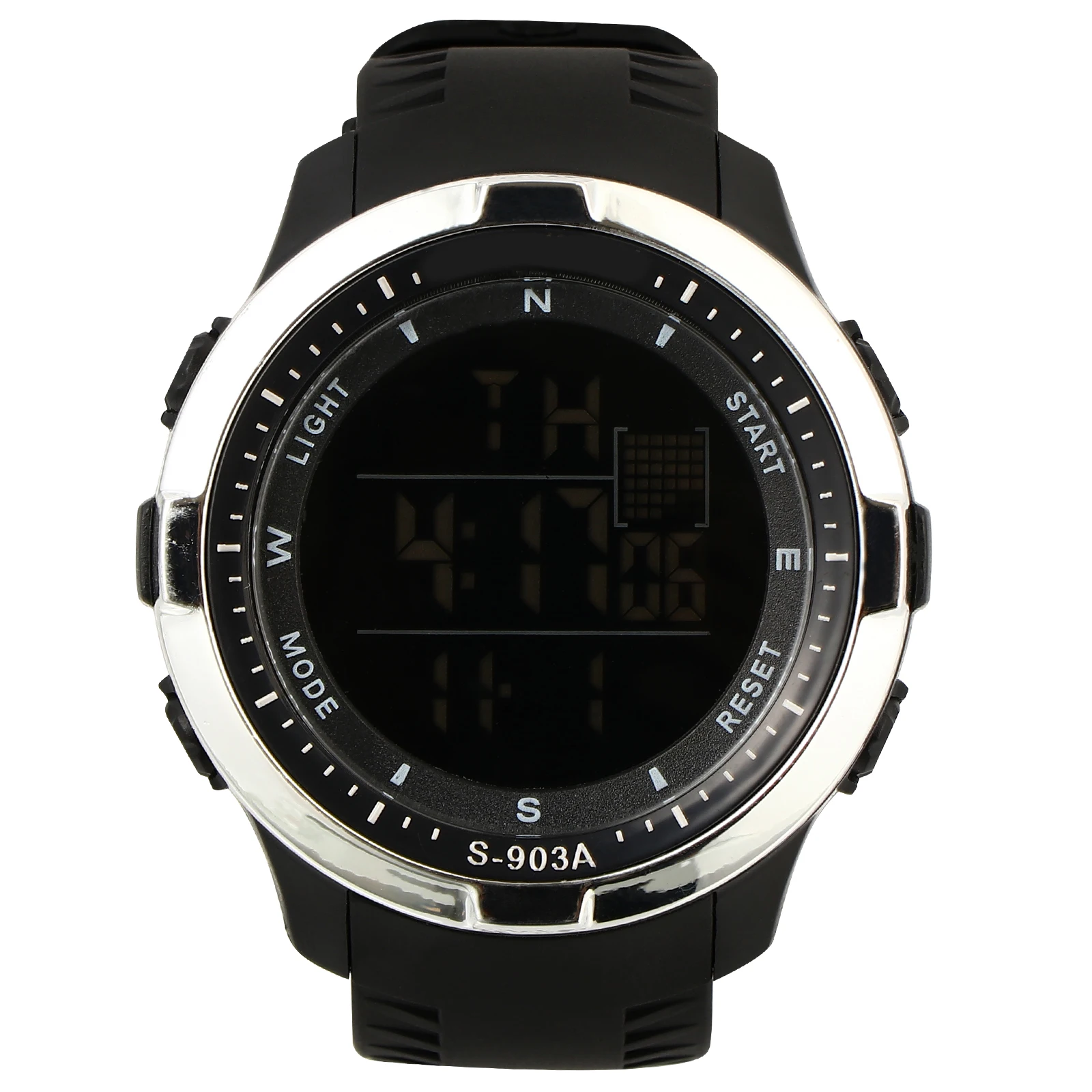 

1pc Fashion Waterproof Luminous Electronic Watch For Men Women Multifunction Digital Alarm Date Outdoor Sports Black