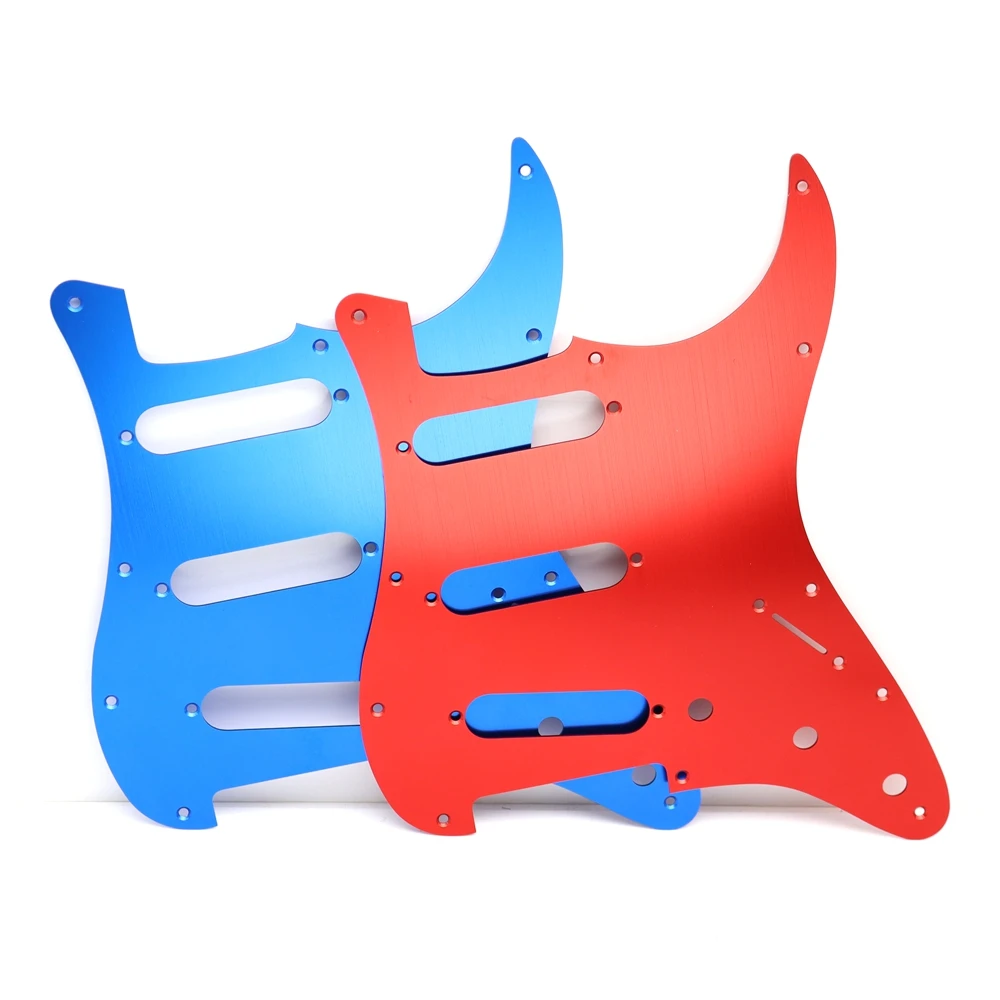 Guitar Metal Pickguard 11 Hole SSS Compatible For ST SQ Style Guitar Parts 9 Color