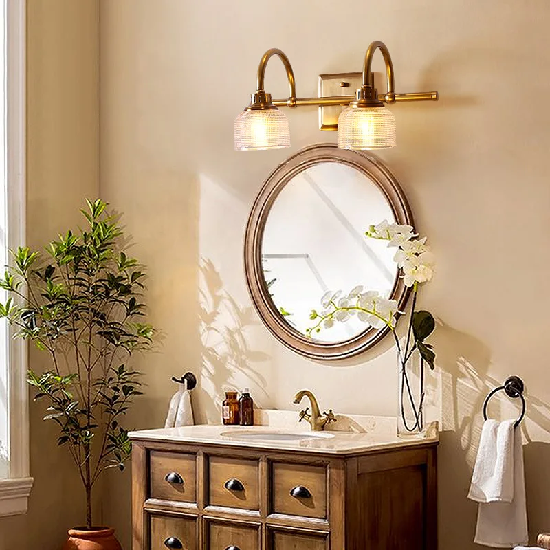 

All-copper mirror headlight, wall light for bathroom mirror cabinet