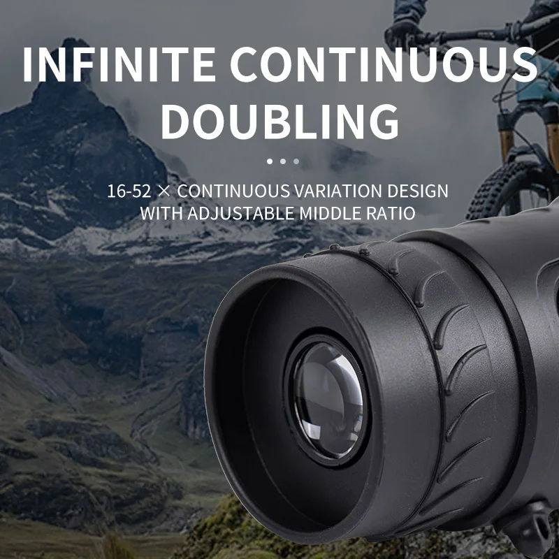 16*52 66M/8000M Monocular Telescope Portable Waterproof  With Tripod And Phone Clip High Quality Take Photo for Camping