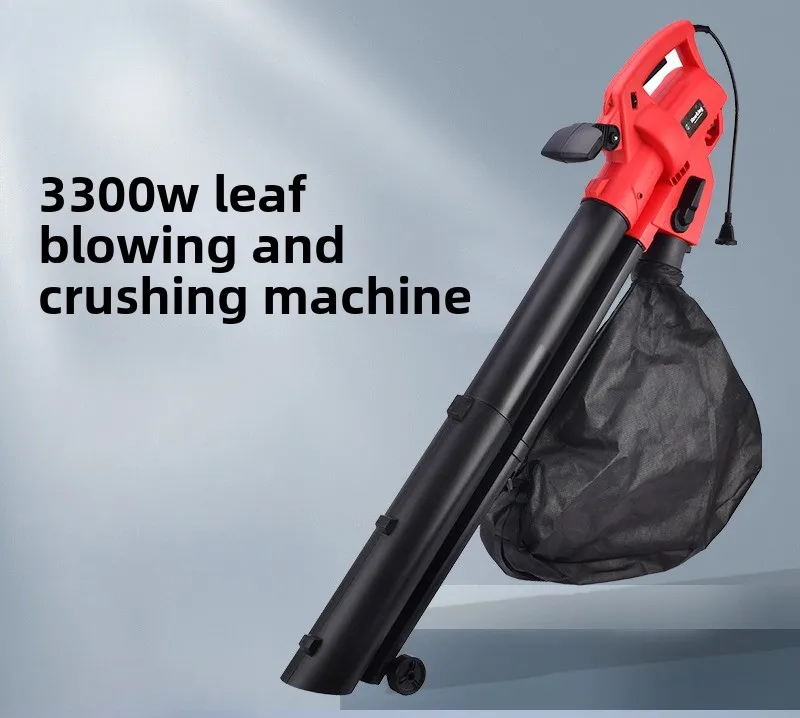 For 3200W Garden Leaf Blower Vacuum Cleaner Hand Push Electric Leaf Blower and Vacuum 2 in 1 Mulching Machine for Lawn Yard