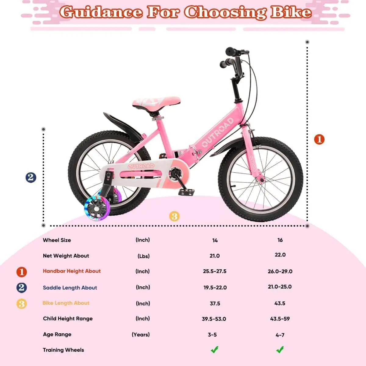 Rower składany dla maluchów i dzieci o rozmiarach 14/16/18 cali z błyskającymi kołami pomocniczymi i hamulcem ręcznym, rower dla początkujących, dla chłopców i dziewcząt.