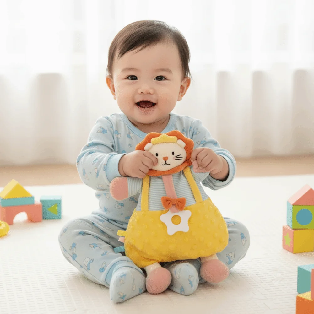 Super Soft Baby Soothing Towel Bean Velvet Simulation Animal Hand Puppet Soft Soothing Palm Simulation Comforter Toy For Infants