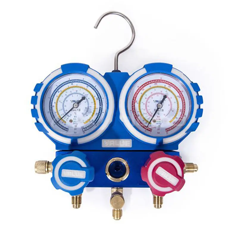 Value R410A R407A R134A R22 MANIFOLD GAUGE WITH HOSES VMG-2-R410A-B