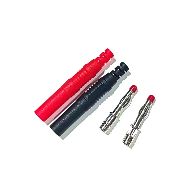 10 sztuk/zestaw proste izolowane bezpieczeństwo 4mm męski wtyk bananowy drut lutowane złącza DIY — zdjęcie 6
