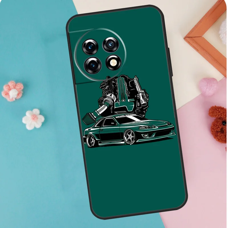 JDM Anime Aesthetic Case For OnePlus 12 11 9 10 Pro 9RT 10T 10R 12R OnePlus Nord N10 N20 CE 2 3 Lite 2T Cover
