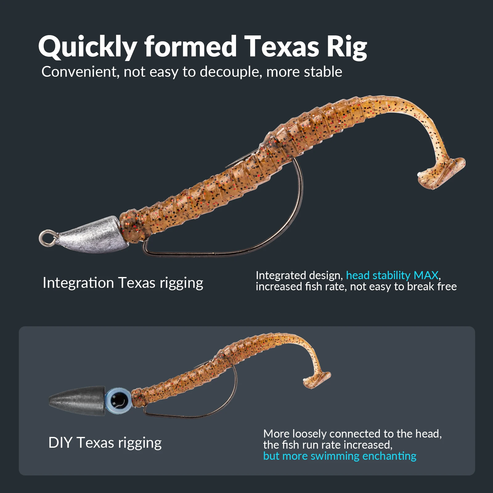 THKFISH 10 Uds anzuelo con cab - Fishing Hook Weedless reseña y precio