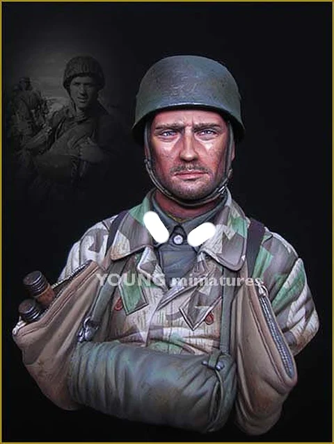 1/10 Fallschirmjager Battalion 500 Drvar 1944, Resin Figure Bust GK, Military theme of World War II, WWII Uncoated No colour