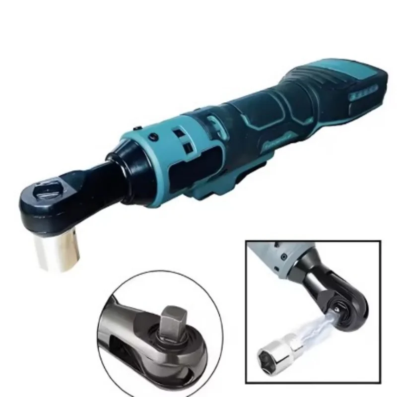 Makita 18V Brushless Ratchet Right Angle Cordless Driver 3/8 Wrench Multifunction Variable Speed Power Wrench with LED Light Pow