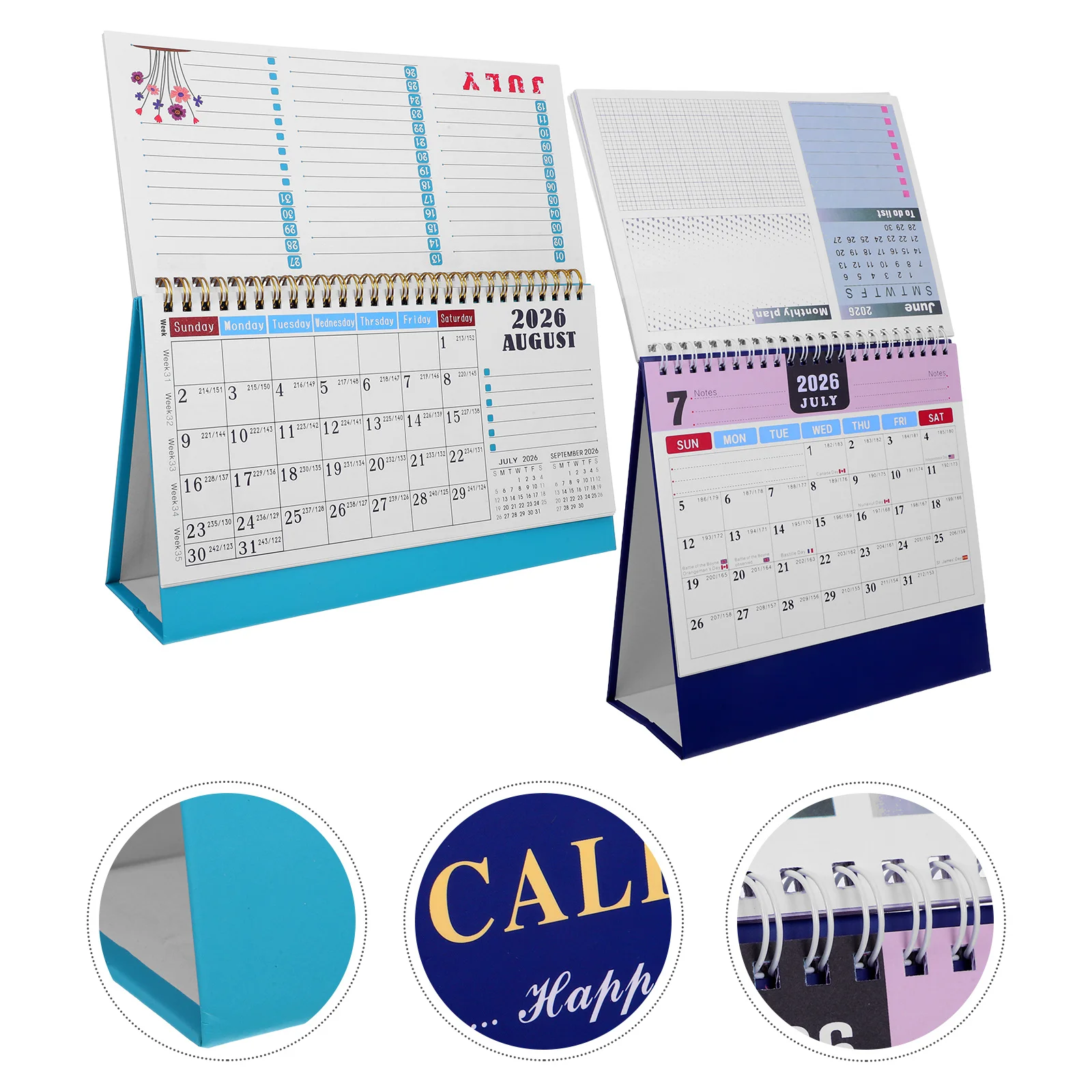 

2 шт. изысканный минималистичный настольный календарь 2026 флип-дизайн ежегодный академический ежемесячный планировщик для офиса 2026 календарь настольный