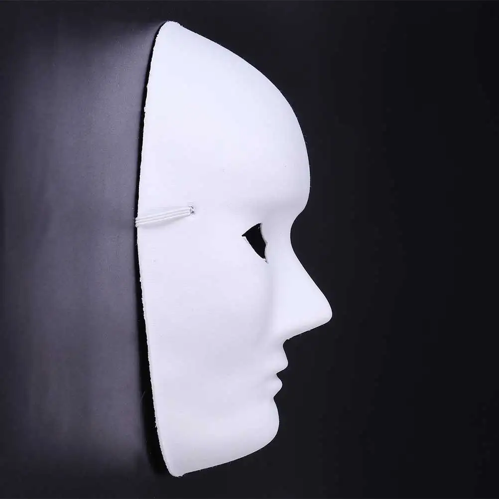 

DIY Blank White Hand Painted Masks Halloween Costume Masquerade Party Scary Ghost Design Pulp Material Comfortable Fit