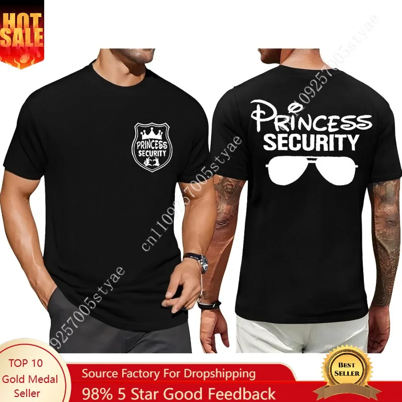 

FRYAID Princess Security Team Shirt Men Magical T-Shirt Magic Kingdom Tees Dad Birthday Party Family Trip Short Sleeve Tops