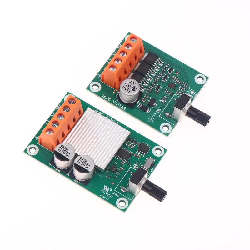

75W 200W DC 6-24V Brushless Motor Drive Control Board High-power 6V12V24V Brushless Fan Motor Speed Controller Replacement