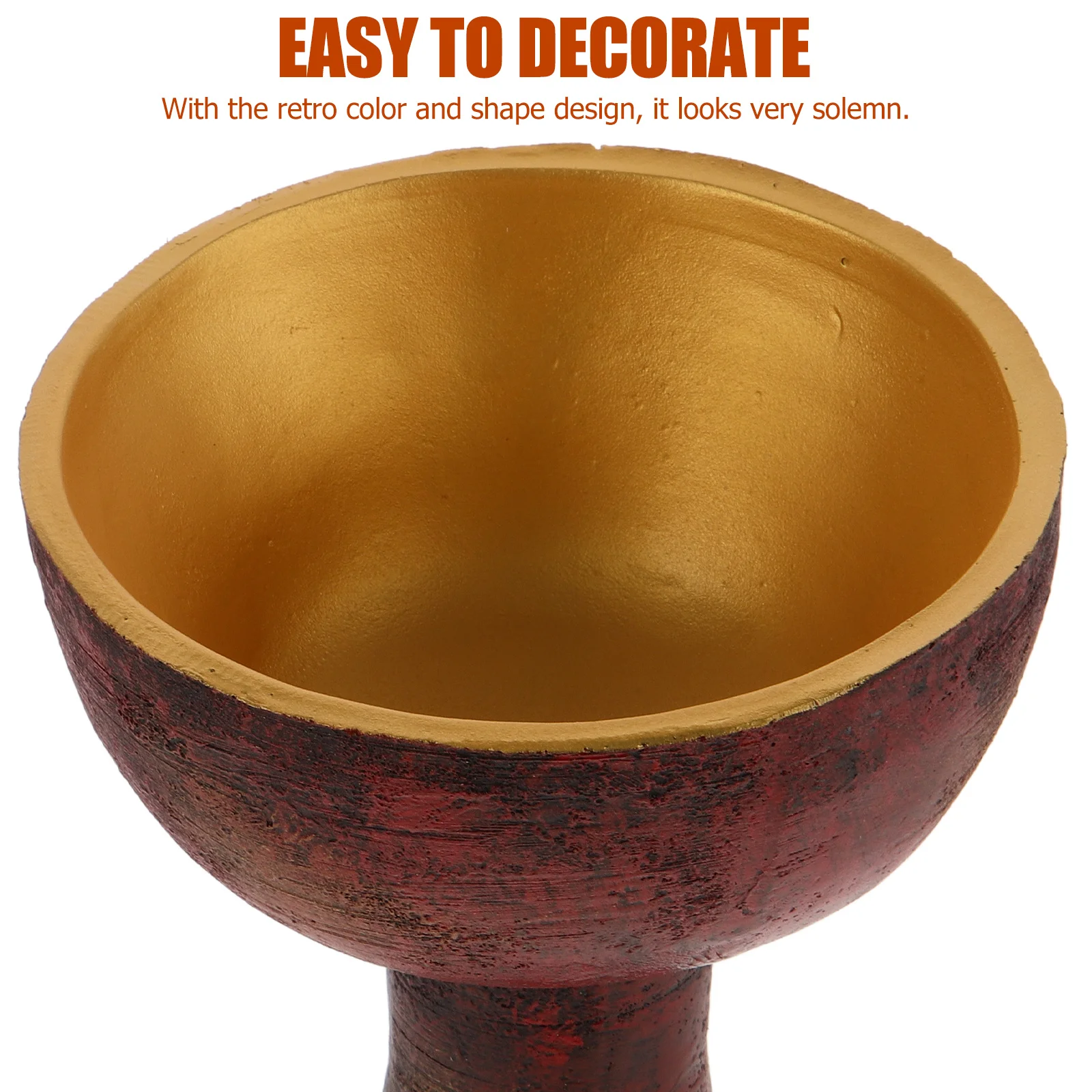 

1Pcs Resin Holy Cup Retro Design Sacrificial Utensil Religion Ornament Energy Gathering Prop Decoration