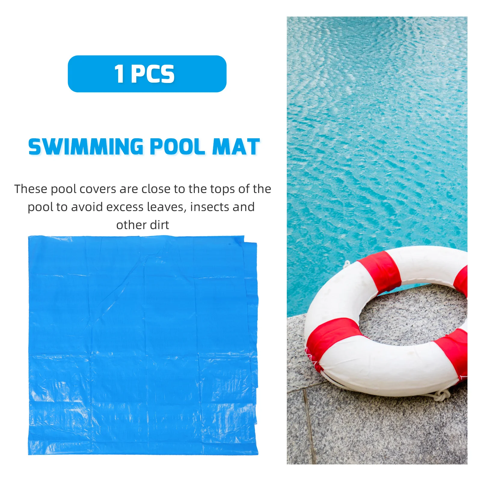 حمام السباحة الأرض القماش 3M X 5M مقاوم للماء الغبار الطلاء قطرة قماش القنب لحمام السباحة مستطيلة قابلة للنفخ الشمس واقية غطاء حصيرة للطي #4