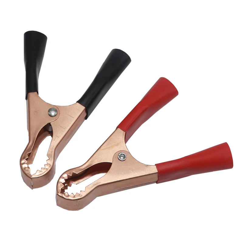 【10-2PCS】50A Red+ Black TZT 80mm Crocodile Car Caravan Van Battery Test Lead Clips Alligator Clips Connector Pl
