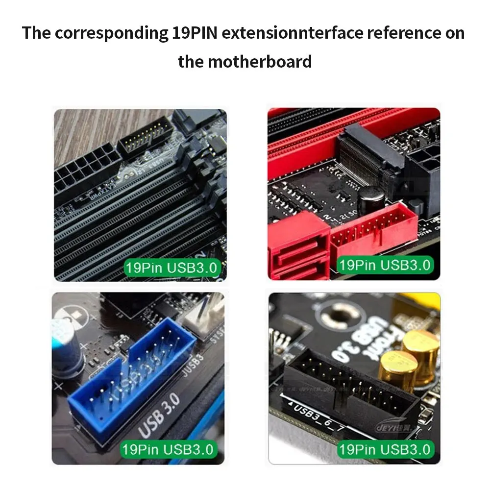 TISHRIC 19Pin To USB3.0 Type-C Female Output 19Pin Header Converter 10Gbps for PC Desktop Motherboard Connector Riser