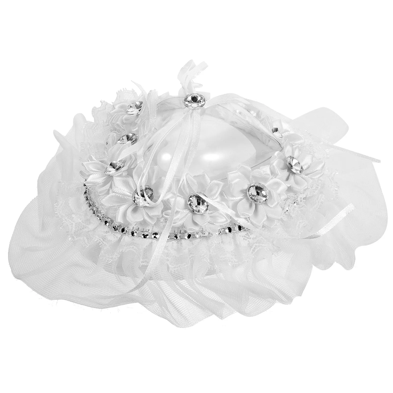

Heart Shaped Wedding Ring Box Holder Fake Flowers Romantic Decor for Ring Case Bridal Shower Party Supplies Gifts